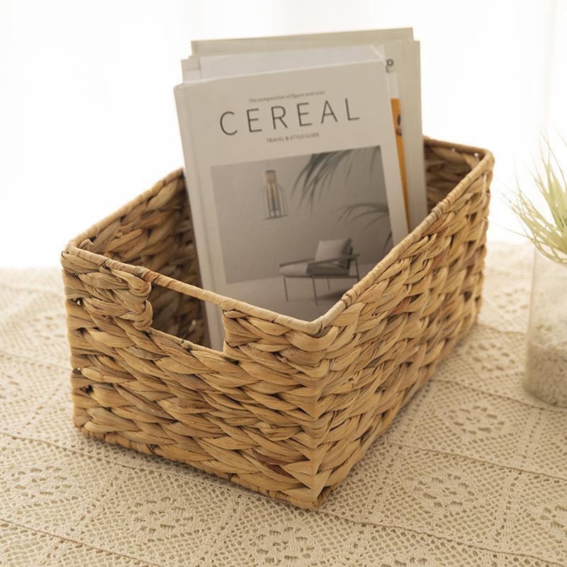 Rattan Plant Basket - Handmade Woven Storage Basket Desktop Storage