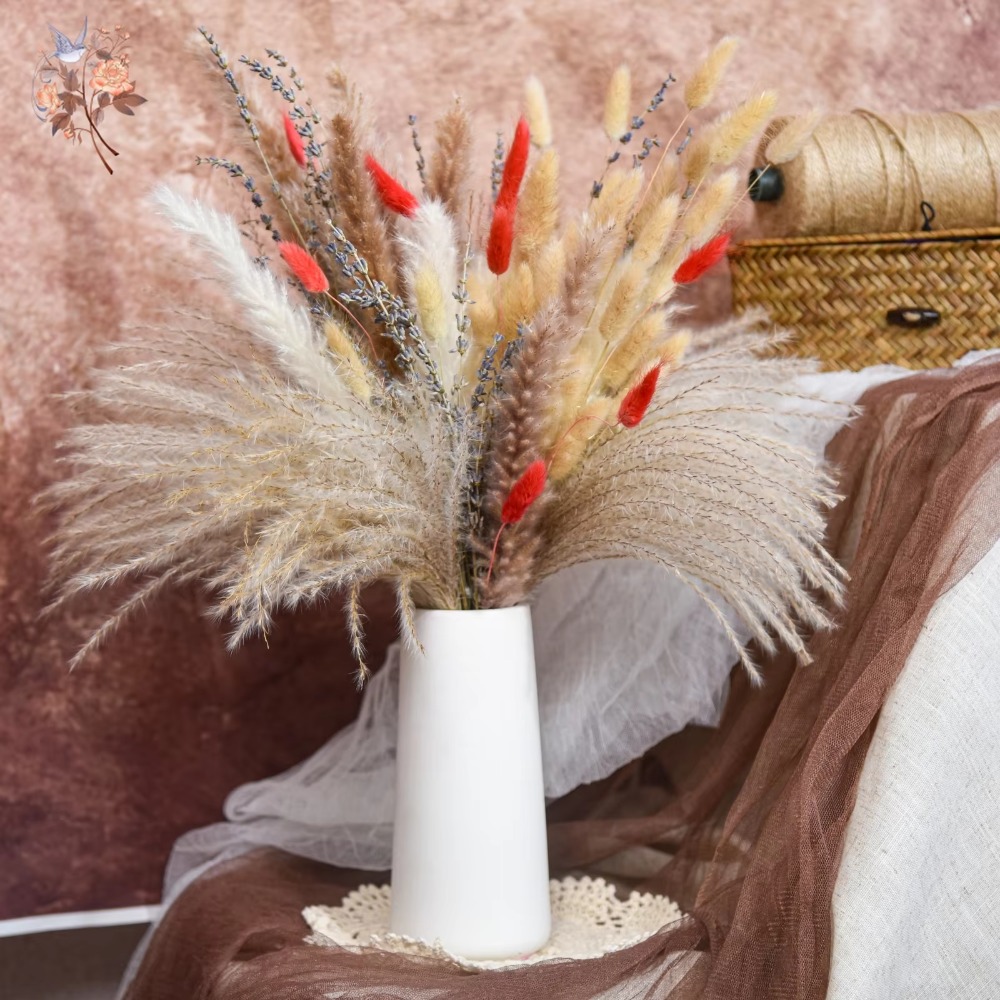 Natural Pampas Lavender Dried  - đánh giá và giá Pampas Grass Decor