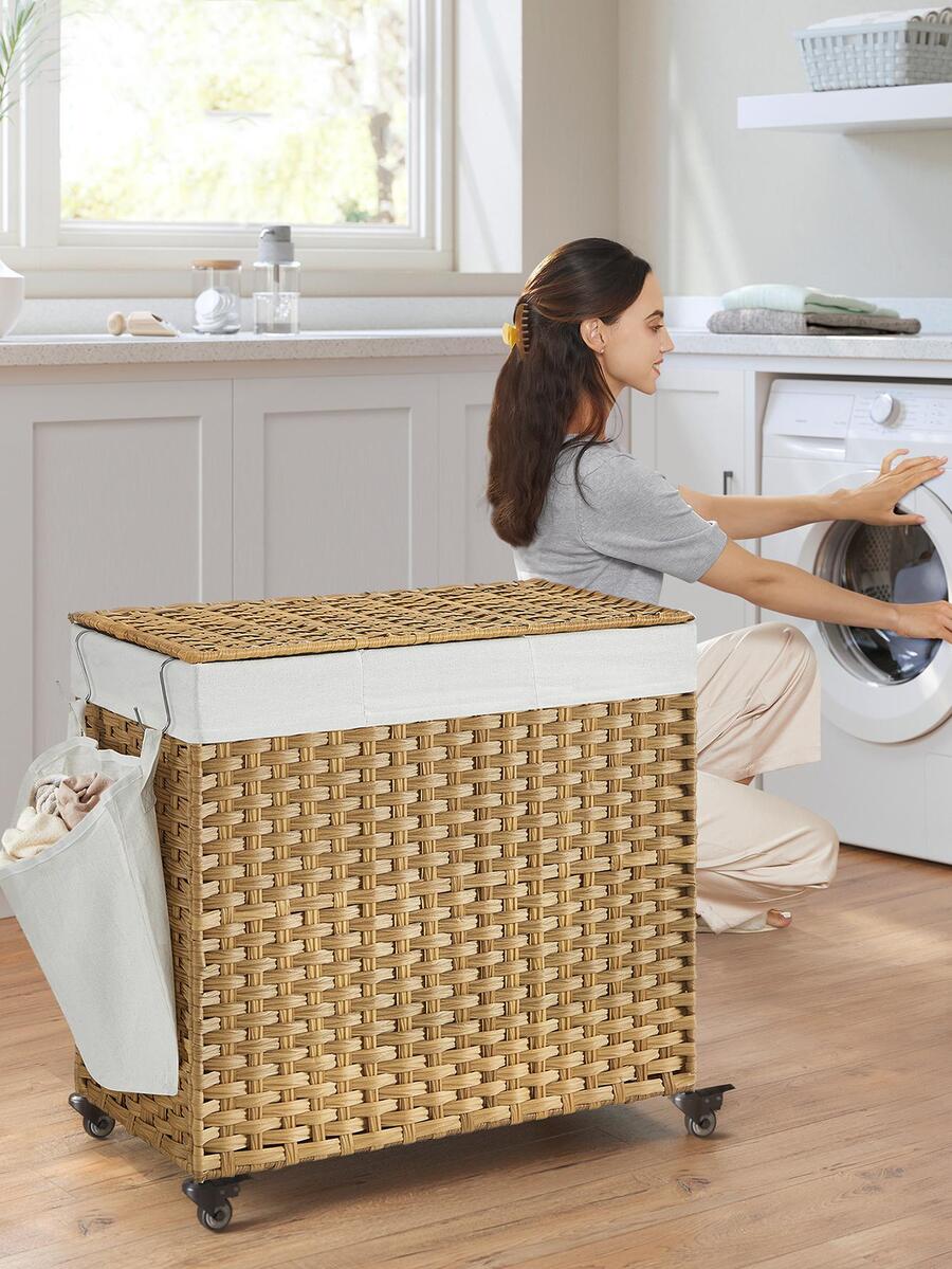 Laundry Hamper With Lid, 42.3  - đánh giá và giá Rattan Plant Basket
