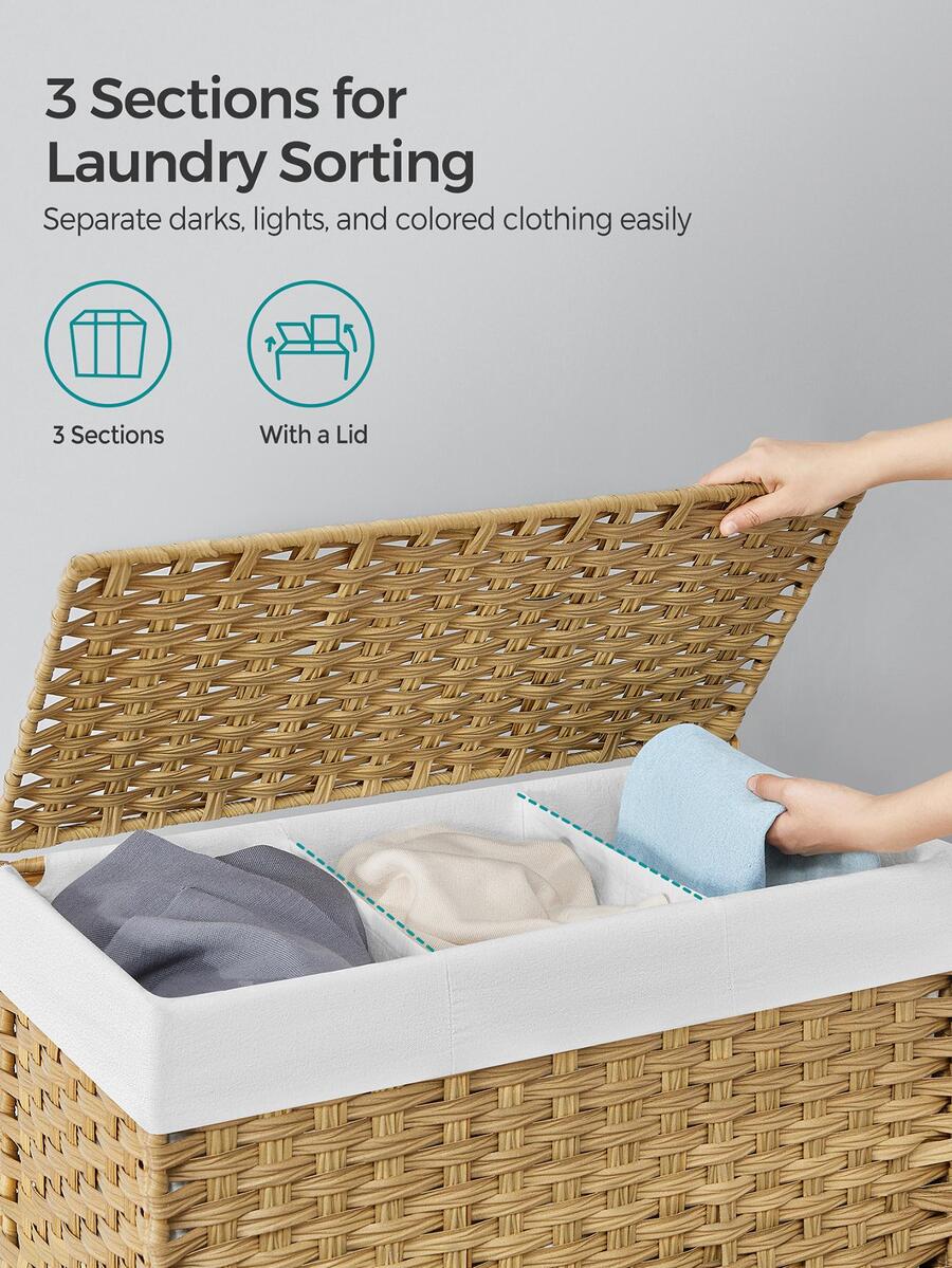 Laundry Hamper With Lid, 42.3  - đánh giá và giá Rattan Plant Basket
