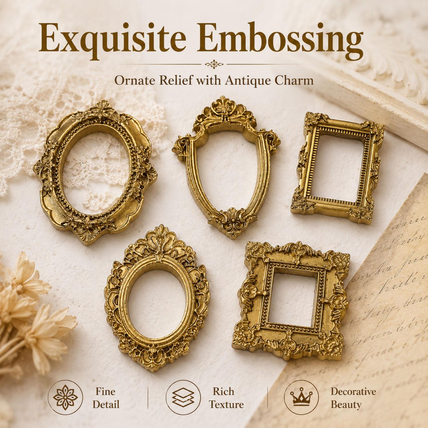 5/20Pcs Vintage Golden Mini Re - đánh giá và giá Bamboo Photo Frame