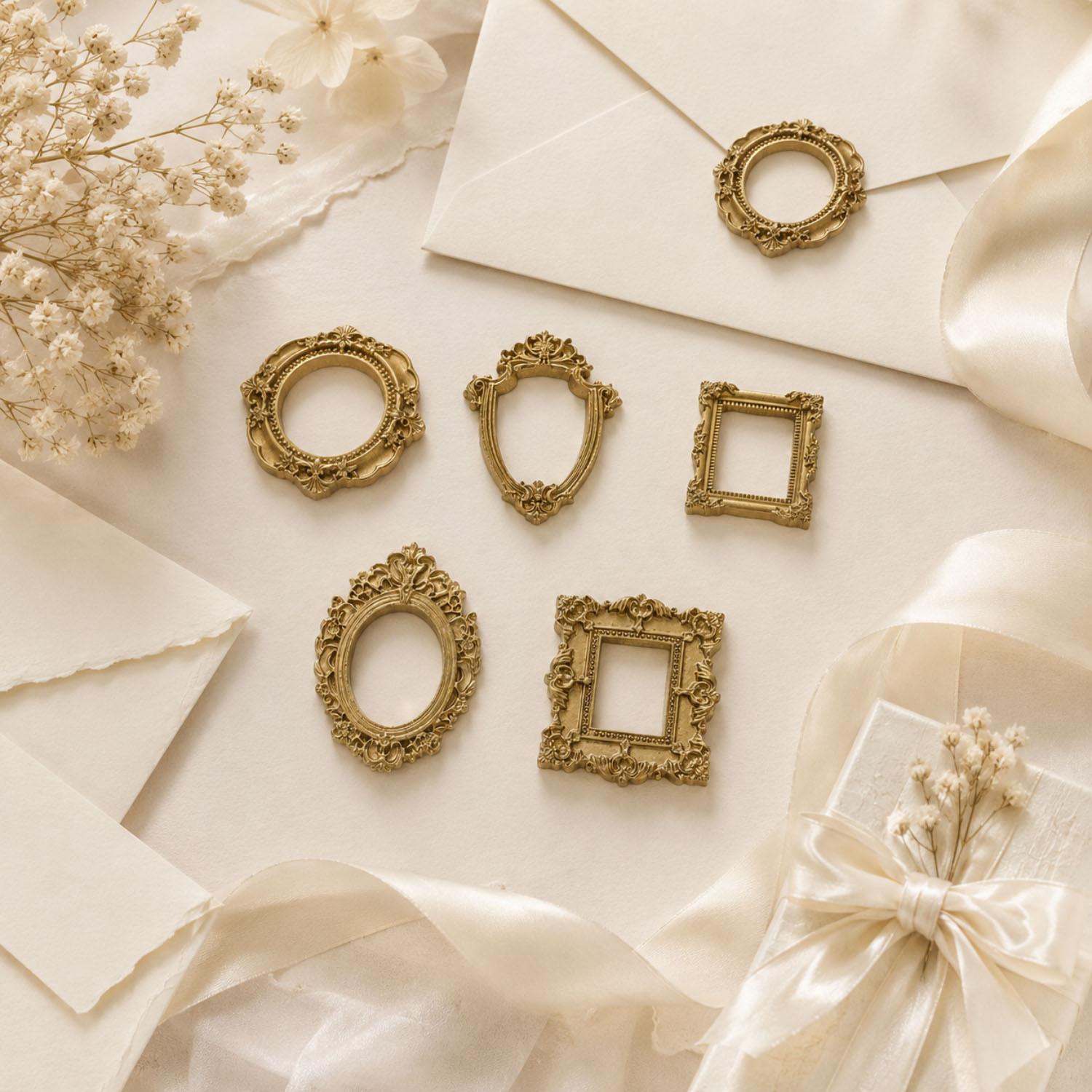 5/20Pcs Vintage Golden Mini Re - đánh giá và giá Bamboo Photo Frame